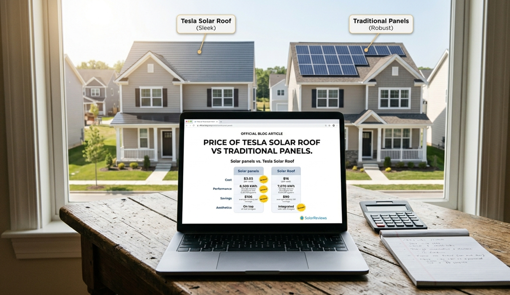 Price of Tesla Solar Roof vs. Traditional Panels