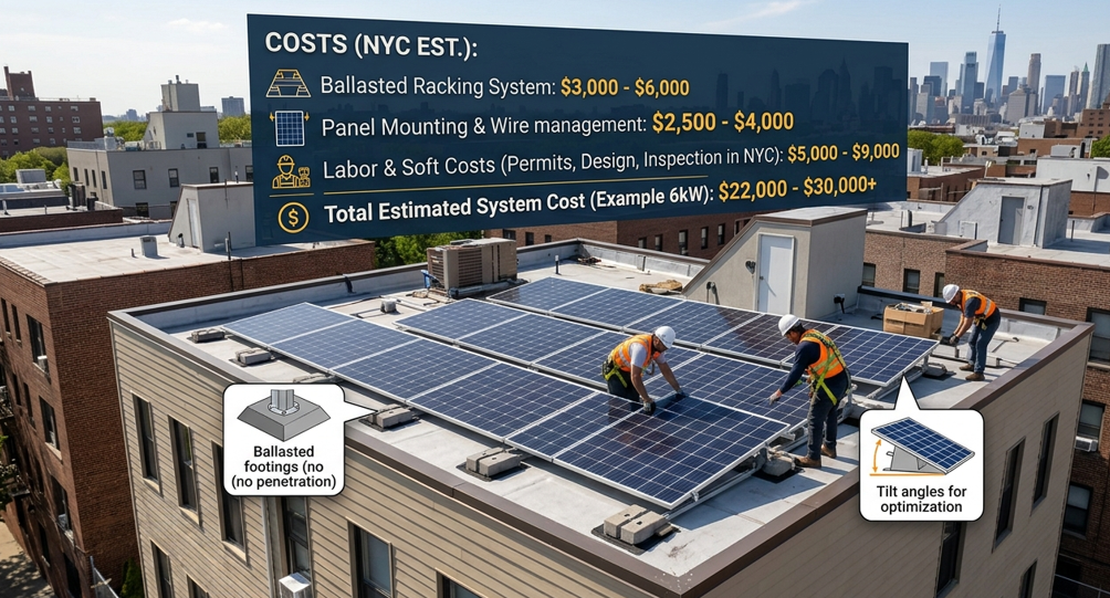 How Much Cost Solar Panel Installation for Flat Roof